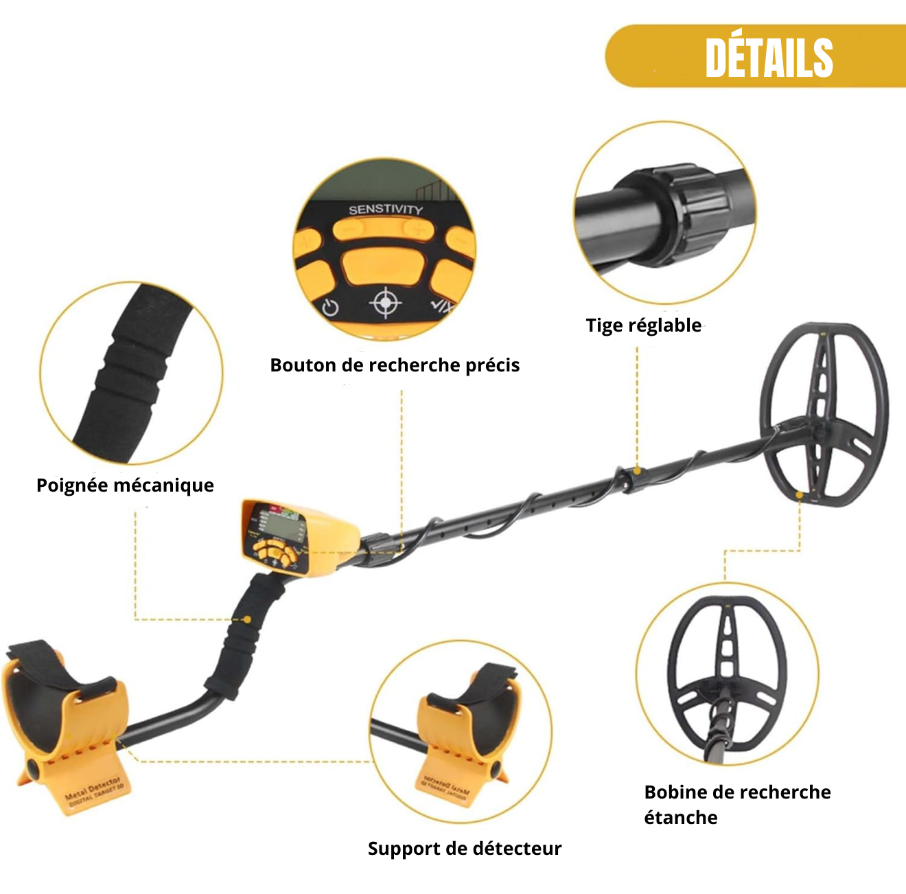 Détecteur de Métaux Professionnel GoldMaster 1100