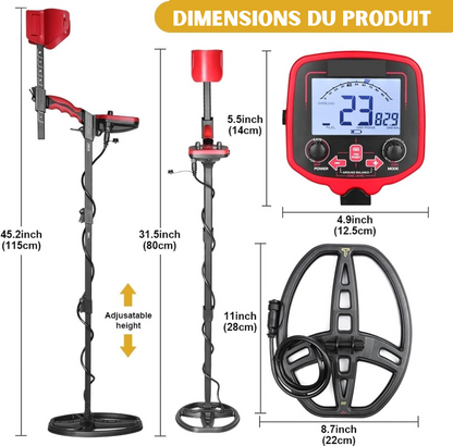 Détecteur de Métaux Professionnel GoldHunter X2
