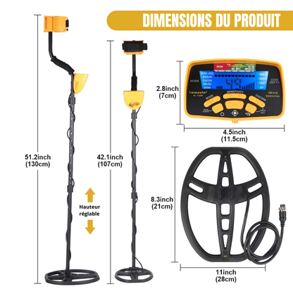 Détecteur de Métaux Professionnel GoldMaster 1100